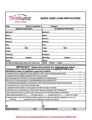 Quick Cash Loan Application